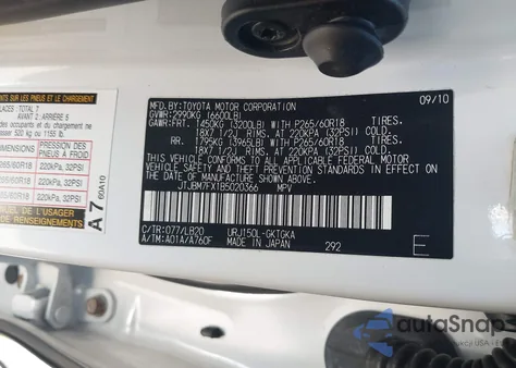 2011 Lexus Gx 460 from USA, damaged, VIN JTJBM7FX1B5020366